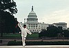 Sun Anguang in front of Capital Hill, 1998